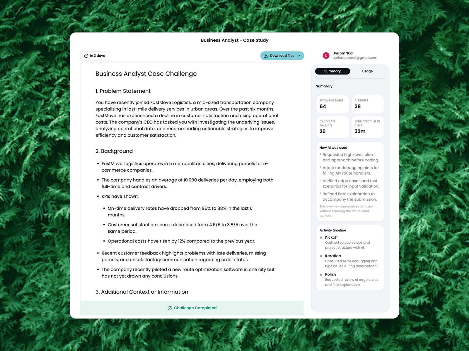 Case Assessment Demo