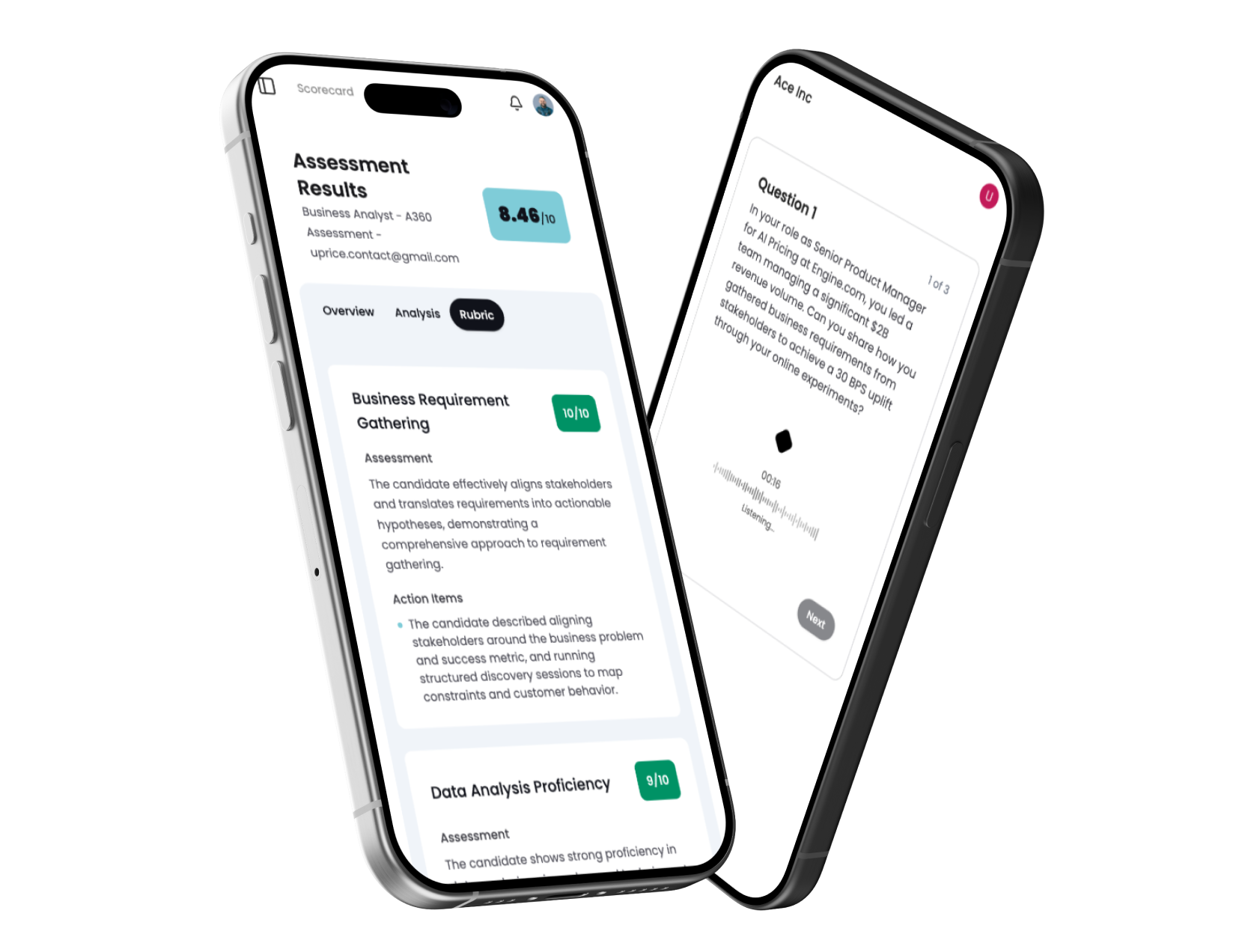 Multimodal Assessment Interface Mockup